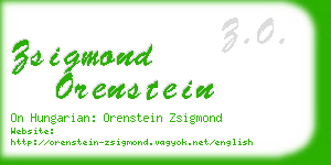 zsigmond orenstein business card